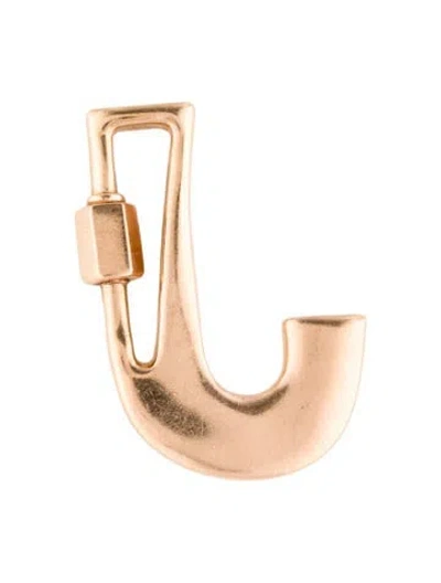 Pre-owned Marla Aaron 14k Letter 'j' Lock, 1" In Multi