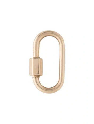 Pre-owned Marla Aaron 14k Medium Lock Pendant, 1" In Multi