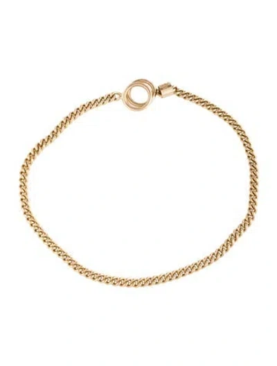 Pre-owned Marla Aaron 14k Not So Heavy Curb Chain, 6.5" In Multicolor
