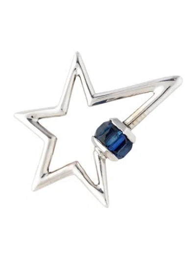 Pre-owned Marla Aaron 14k Sapphire Starlock Pendant, 1.25" In Multi