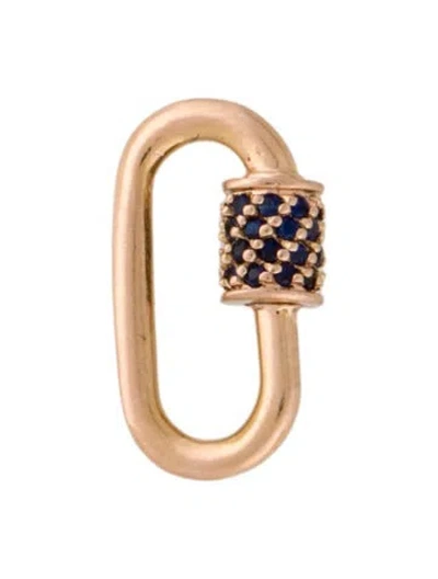 Pre-owned Marla Aaron 14k Sapphire Stoned Babylock Charm In Multi