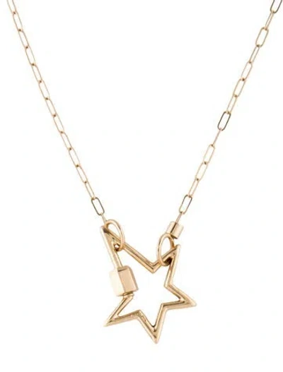 Pre-owned Marla Aaron 14k Starlock Pendant Necklace, 18" In Multi