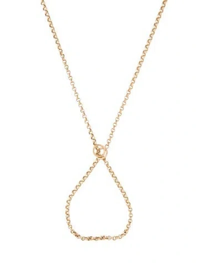Pre-owned Marla Aaron 14k Three Loop Rolo Chain Necklace, 24" In Multicolor