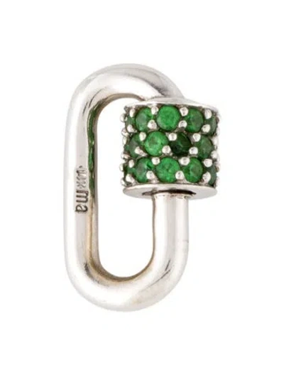 Pre-owned Marla Aaron 14k Tsavorite Stoned Chubby Babylock Pendant In Multicolor
