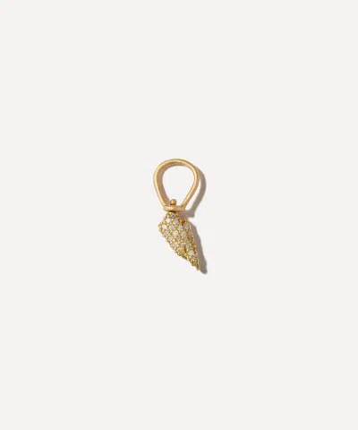 Marla Aaron 18ct Gold Allstone Itty Bitty Bolt Charm