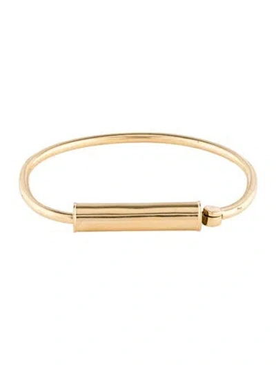 Pre-owned Marla Aaron 18k Trundle Lock Bracelet, 6.25" In Multi