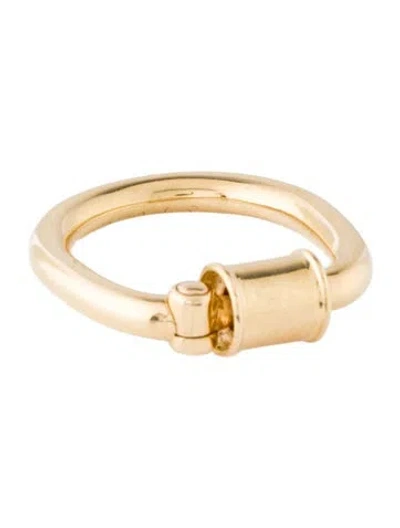 Pre-owned Marla Aaron 18k Trundle Lock Ring In Multicolor