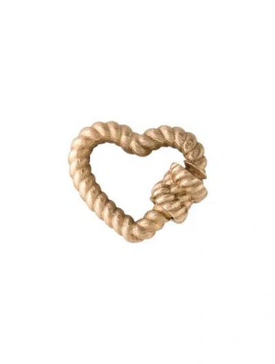 Pre-owned Marla Aaron 18k Twisted Heartlock Pendant In Multicolor