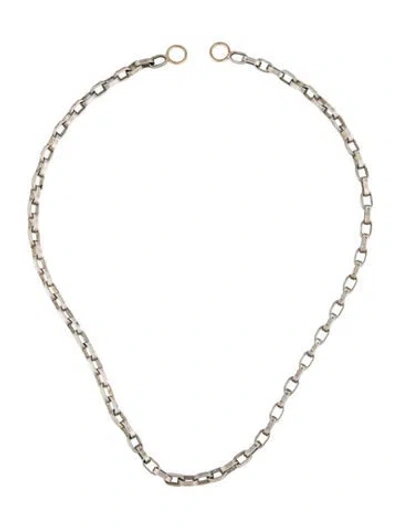 Pre-owned Marla Aaron Biker Chain Necklace, 14.75" In Multicolor