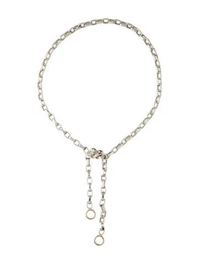 Pre-owned Marla Aaron Biker Chain Necklace, 17" In Multicolor
