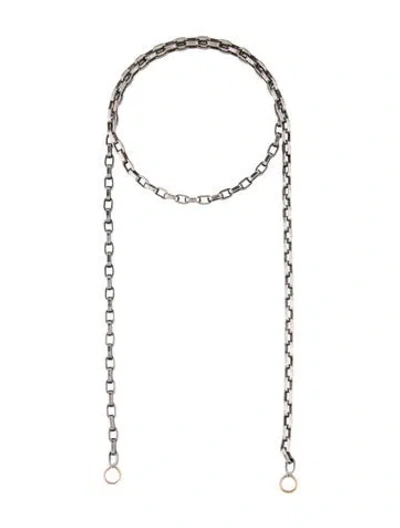 Pre-owned Marla Aaron Biker Chain Necklace, 24" In Multi