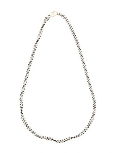 Pre-owned Marla Aaron Heavy Curb Chain Necklace, 18" In Multi
