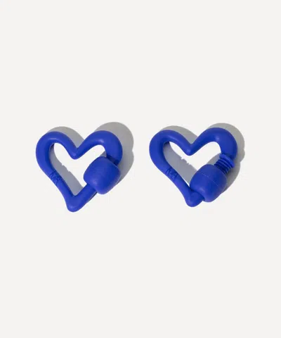 Marla Aaron Rubber Freeform Heartlock In Cobalt In Blue