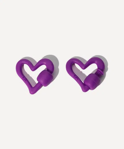 Marla Aaron Rubber Freeform Heartlock In Grape Jelly In Purple