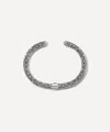 Marla Aaron Sterling Silver Embossed Hinged Cuffling Bracelet In Silver