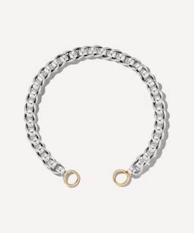 Marla Aaron Sterling Silver Rolling Curb Chain Bracelet In Gold