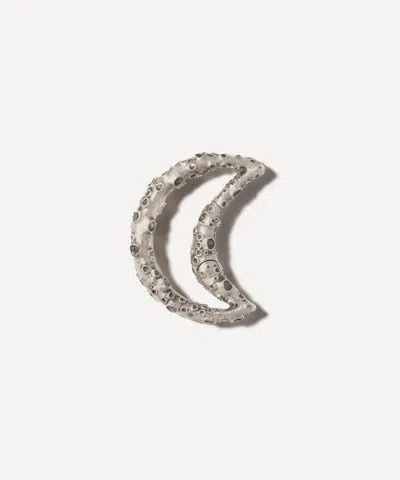 Marla Aaron Sterling Silver Surface Of The Moonlock Clasp