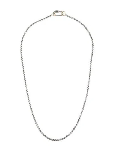 Pre-owned Marla Aaron Two-tone Babylock Pendant Necklace, 18.5" In Multi