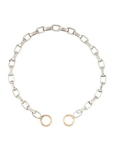 Pre-owned Marla Aaron Two-tone Biker Chain Bracelet In Multicolor