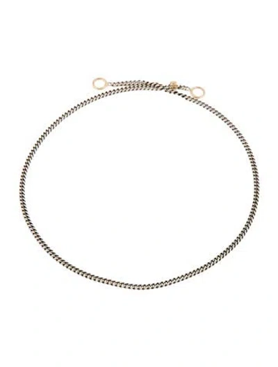 Pre-owned Marla Aaron Two-tone Not So Heavy Curb Chain, 16" In Multi
