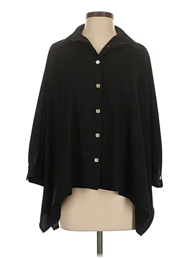 Pre-owned Marla Wynne 3/4 Sleeve Blouse In Black