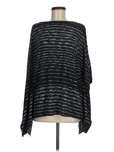 Pre-owned Marla Wynne 3/4 Sleeve Top Black One Shoulder Neckline Tops