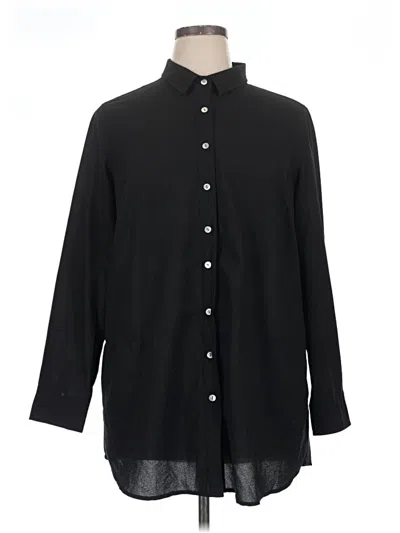 Pre-owned Marla Wynne Long Sleeve Blouse In Black