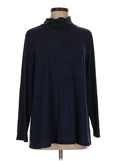 Pre-owned Marla Wynne Long Sleeve Turtleneck In Blue