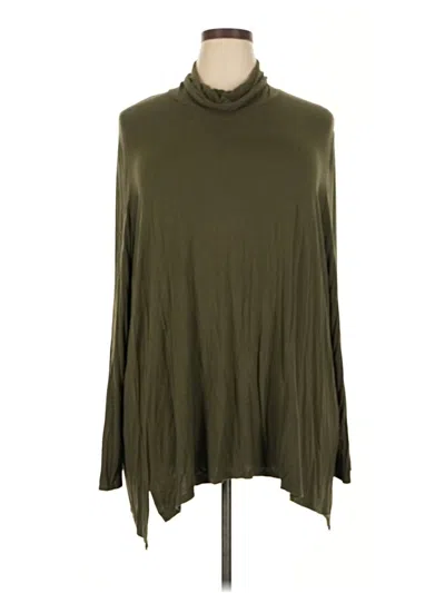 Pre-owned Marla Wynne Long Sleeve Turtleneck In Green