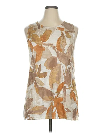 Pre-owned Marla Wynne Sleeveless Blouse In Brown