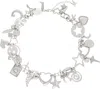 Marland Backus Chrome Charm Necklace In Silver