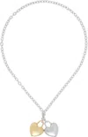 Marland Backus Entangled Hearts Necklace In Multi