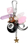 Marland Backus Multicolor Rose Bag Charm Keychain In Multi