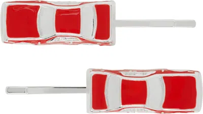 Marland Backus Red Traffic Jam Hairpin Set