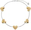 Marland Backus Silver & Gold Heart Strings Necklace In Gold