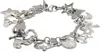 Marland Backus Silver Chrome Charm Bracelet In Silver