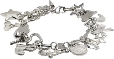 Marland Backus Silver Chrome Charm Bracelet