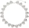 Marland Backus Silver Open Hearts Necklace In Silver