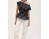 Marle Aida Top In Black Stripe In Black
