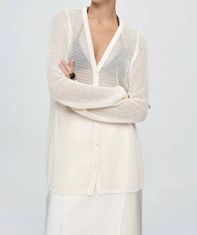 Marle Calla Cardigan In Ivory In White