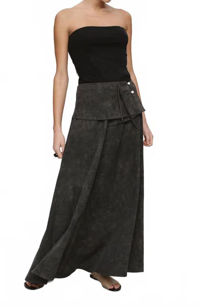 Marle Taffy Skirt In Washed Black
