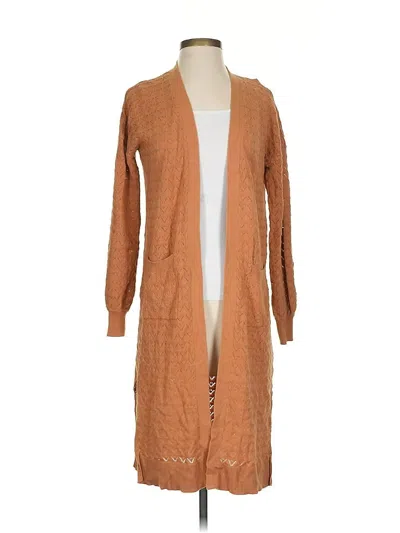 Pre-owned Marled By Reunited Cardigan Sweater In Brown