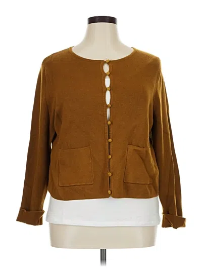 Pre-owned Marled By Reunited Cardigan Sweater In Brown