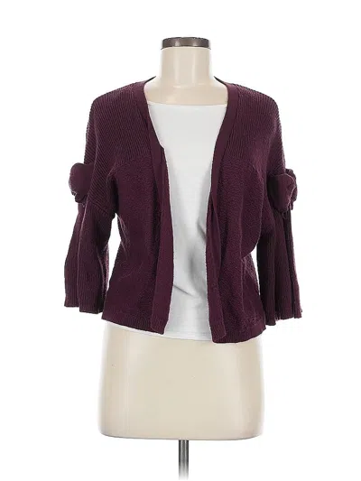 Pre-owned Marled By Reunited Cardigan Sweater In Burgundy