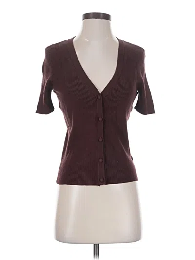 Pre-owned Marled By Reunited Cardigan Sweater In Burgundy