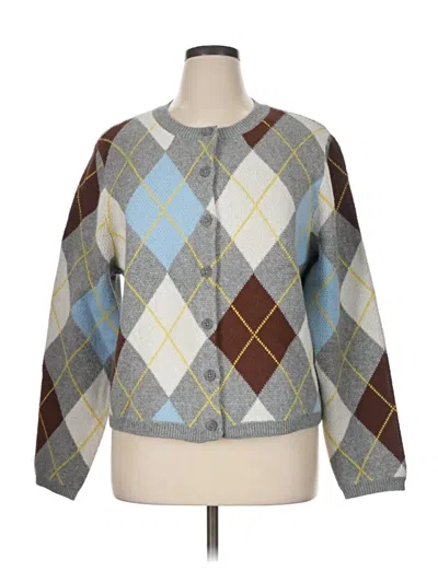 Pre-owned Marled By Reunited Cardigan Sweater In Gray
