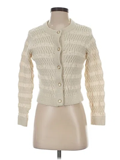 Pre-owned Marled By Reunited Cardigan Sweater In White