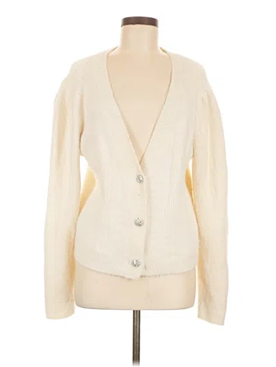 Pre-owned Marled By Reunited Cardigan Sweater In White
