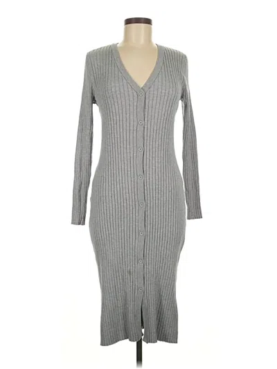 Pre-owned Marled By Reunited Casual Dress In Gray