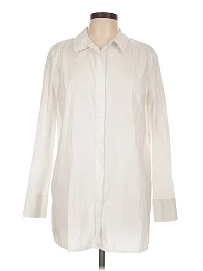 Pre-owned Marled By Reunited Long Sleeve Blouse In White